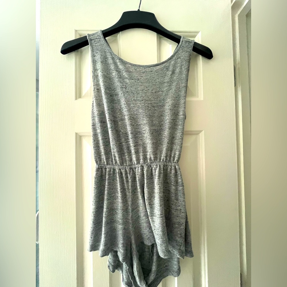 Lou & Grey Linen Jersey Twist Romper| Size XS